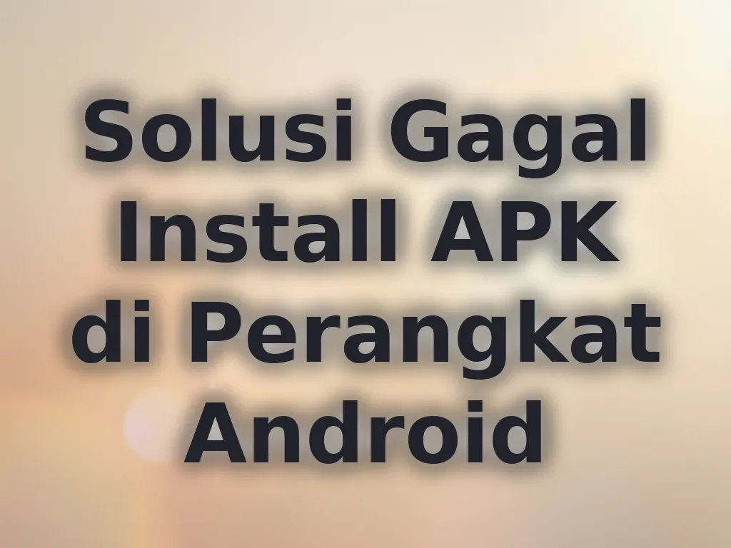 Solusi Gagal Install APK di Perangkat Android